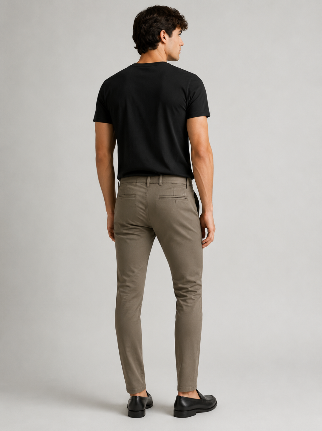 Calça Ck Chino Slim — Areia  — foto 3