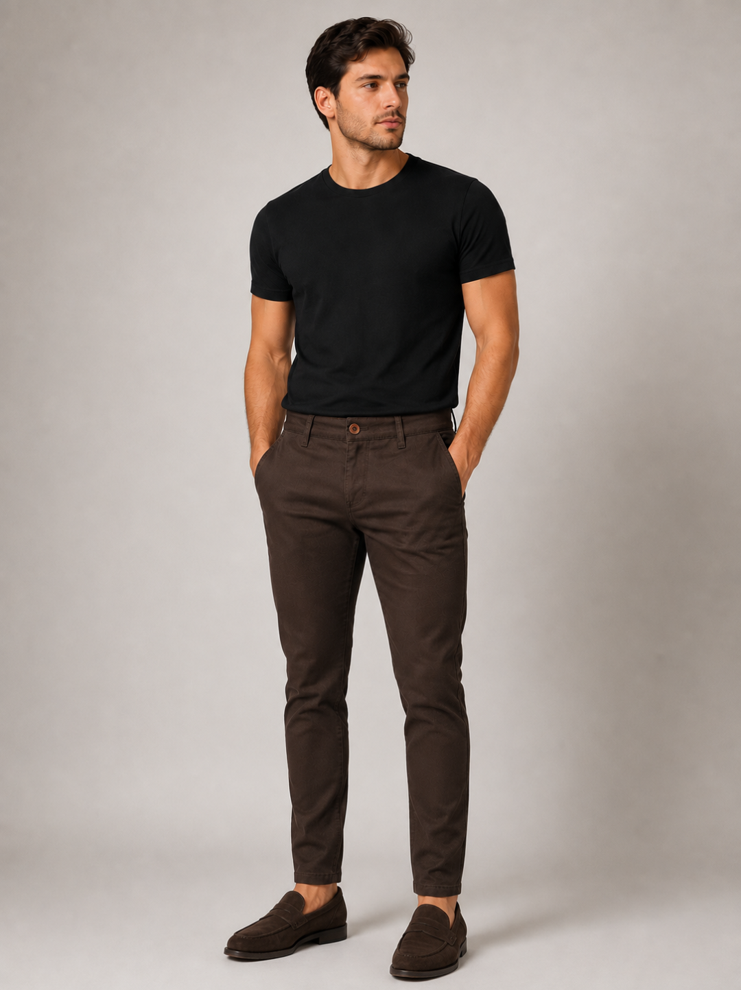Calça Ck Chino Slim —  Marrom