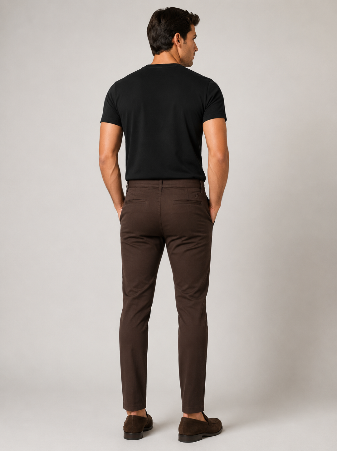 Calça Ck Chino Slim —  Marrom — foto 3