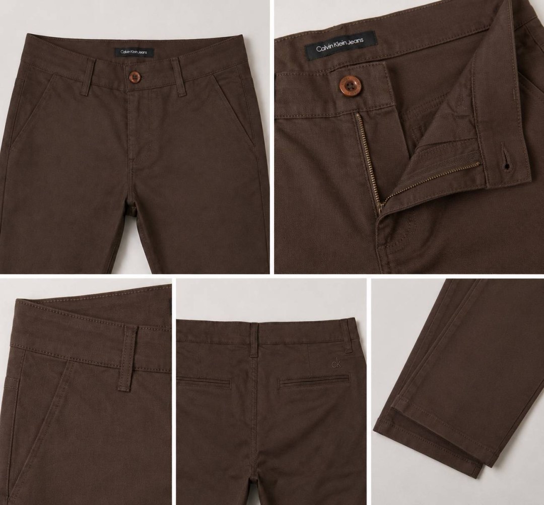 Calça Ck Chino Slim —  Marrom — foto 5