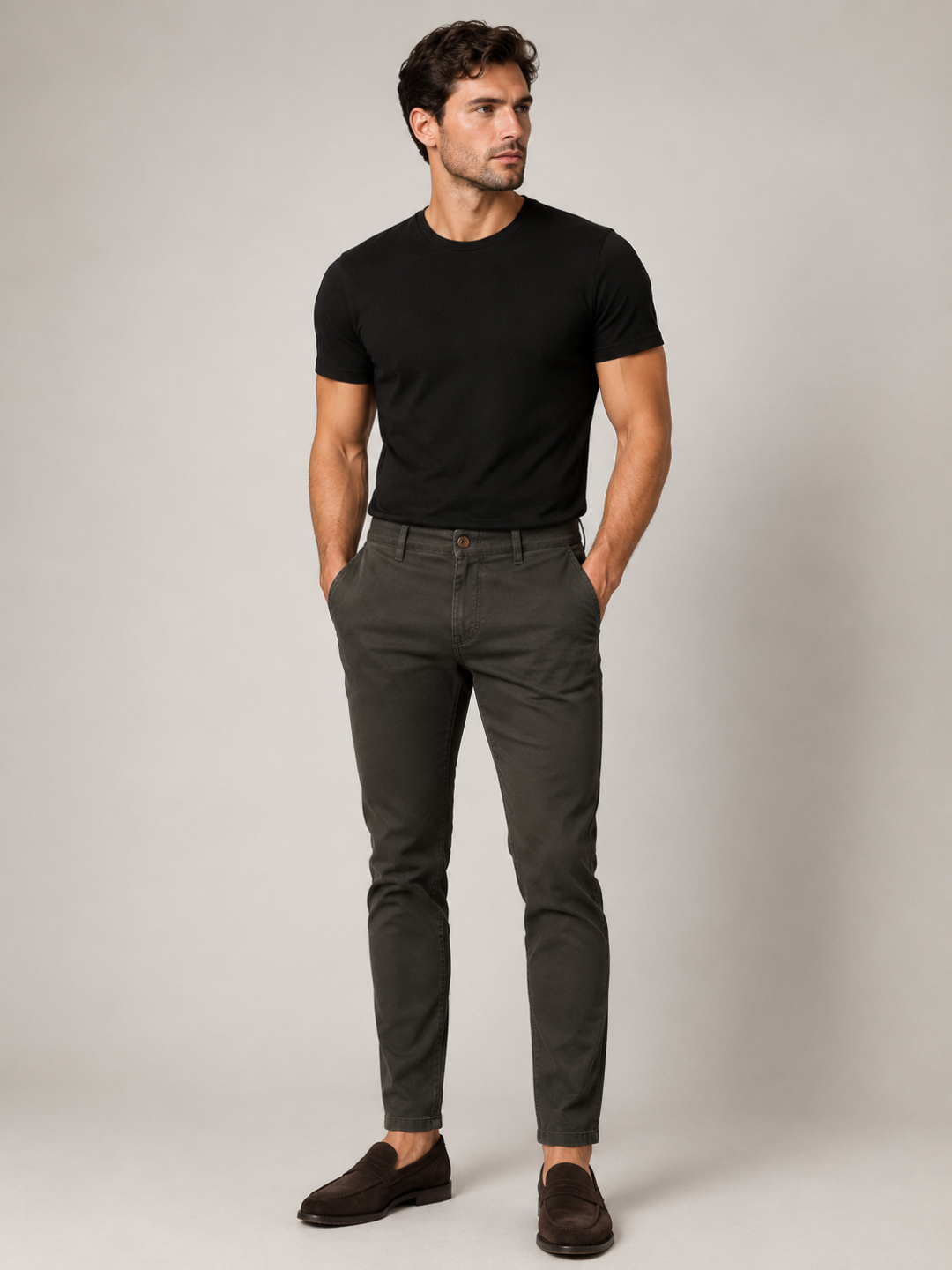 Calça Ck Chino Slim —  Musgo