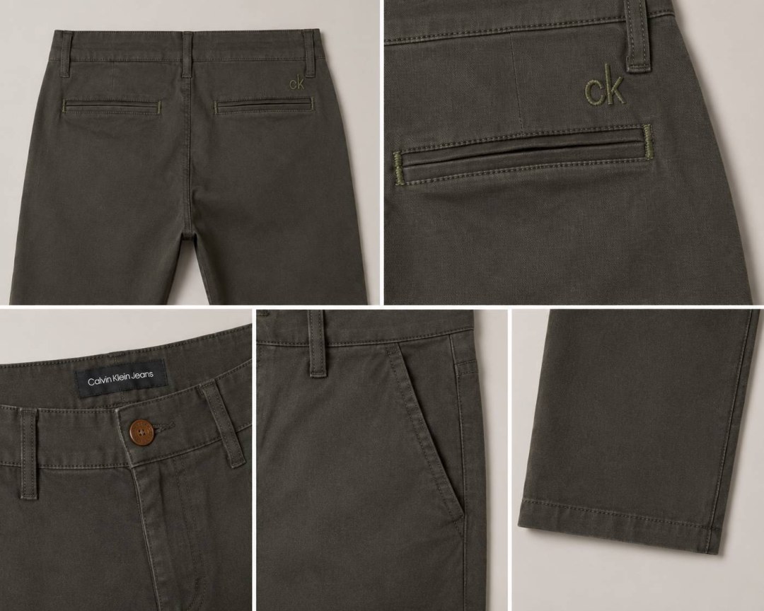 Calça Ck Chino Slim —  Musgo — foto 5
