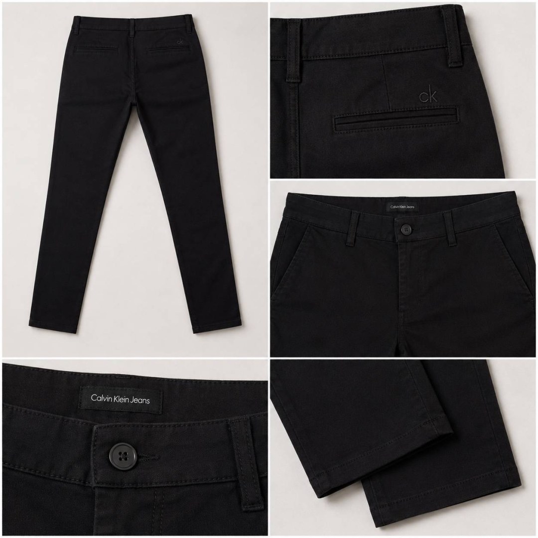 Calça Ck Chino Slim — Preta — foto 5