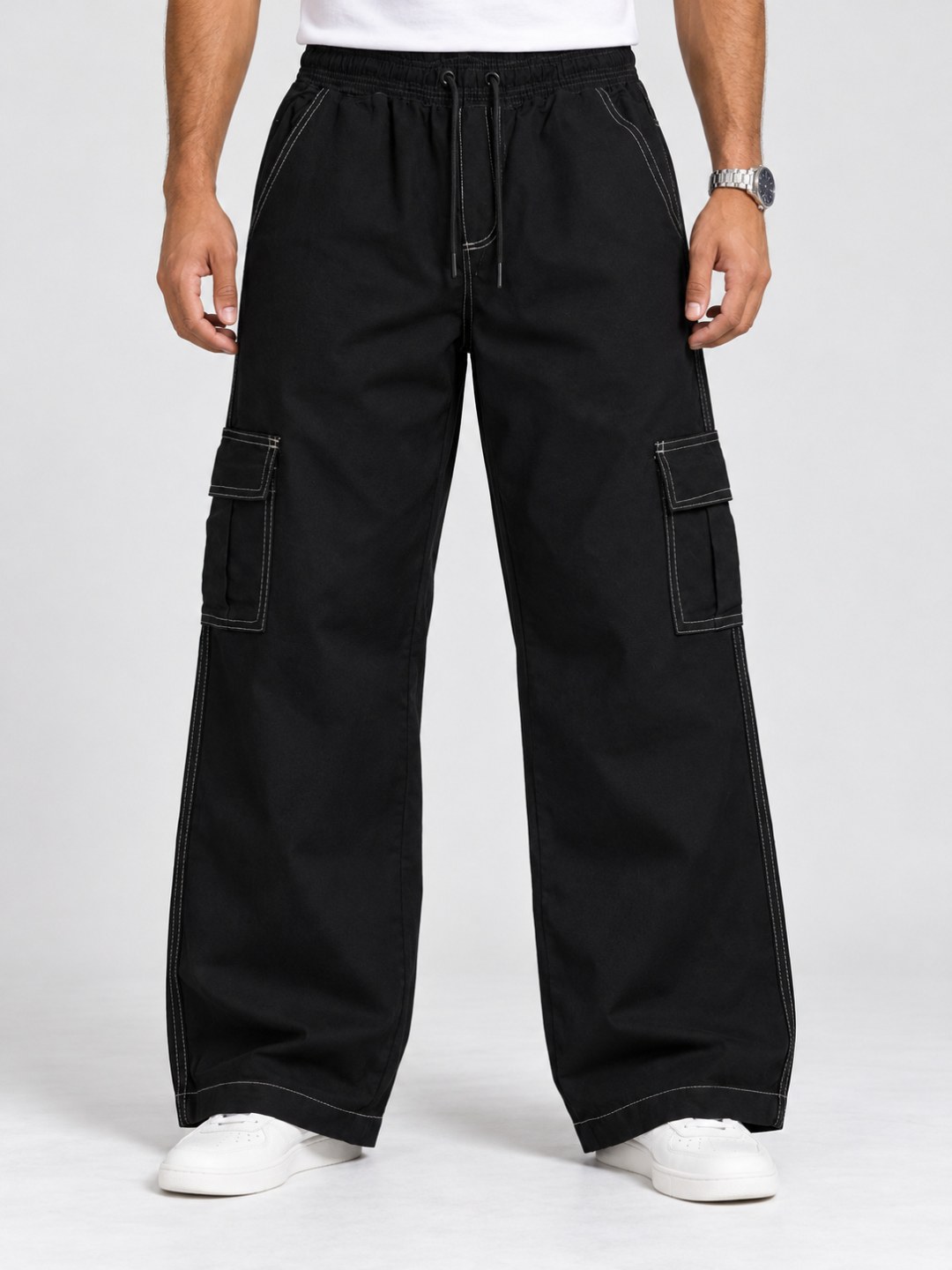 Calça de Sarja Cargo
