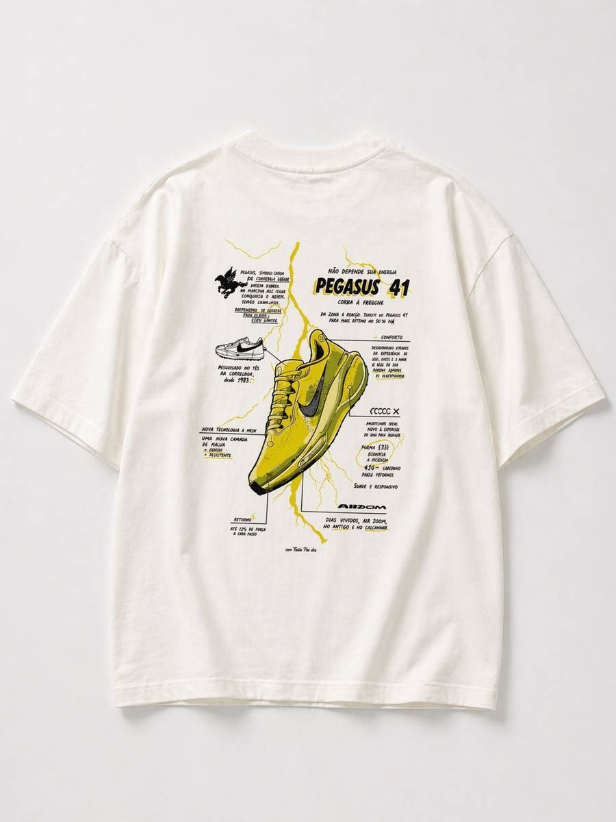 Camisa Oversized Nike Pegasus off white 