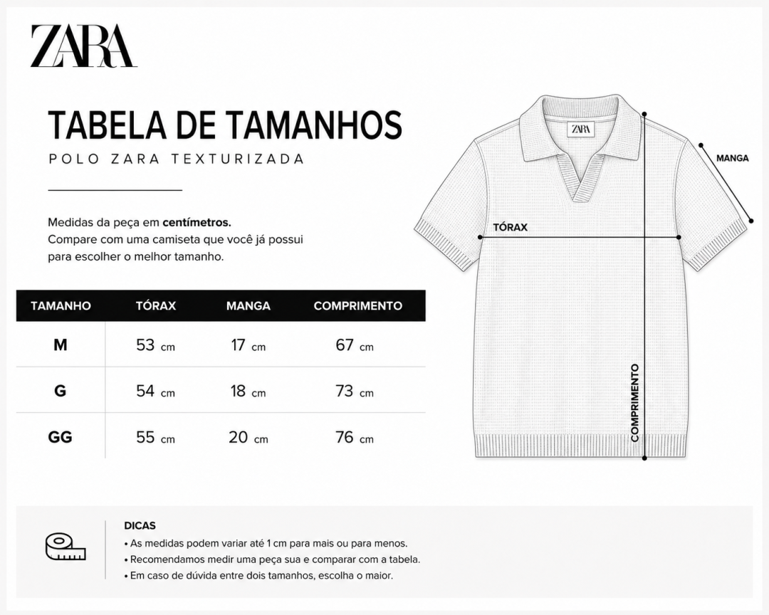 Camisa Polo em Tricô Texturizado - Zara — foto 9