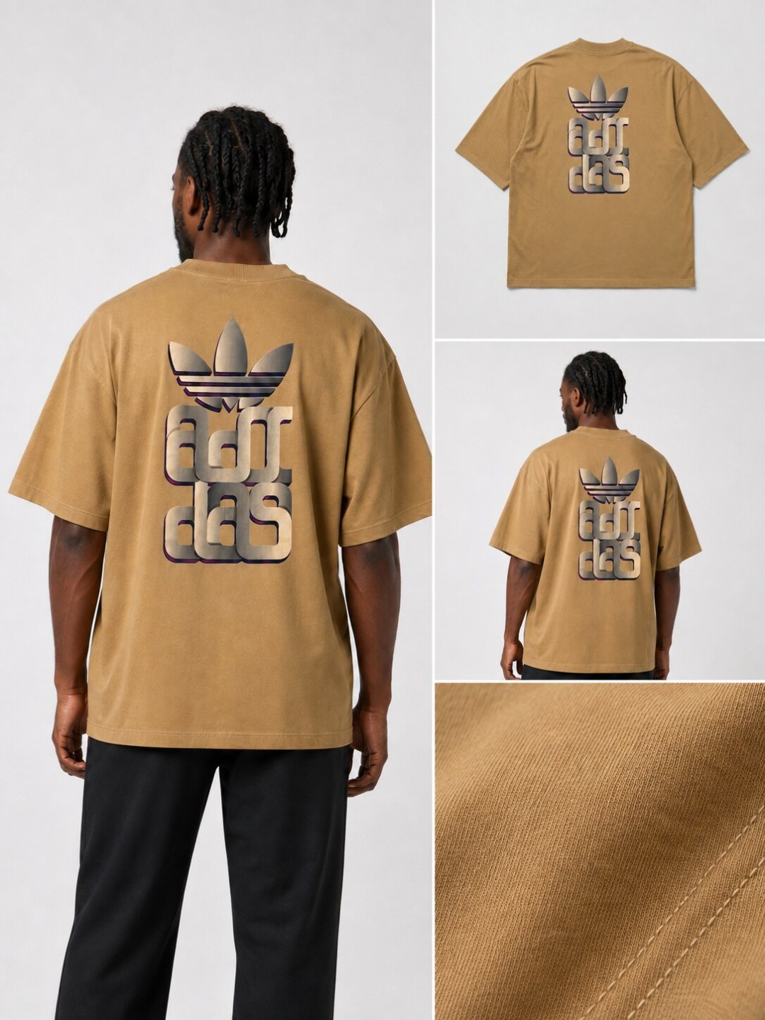 Camiseta Adidas Heritage - Areia — foto 5