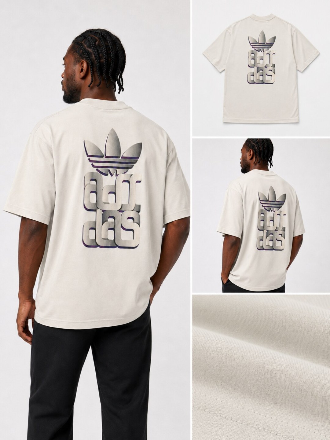 Camiseta Adidas Heritage - Off White — foto 5