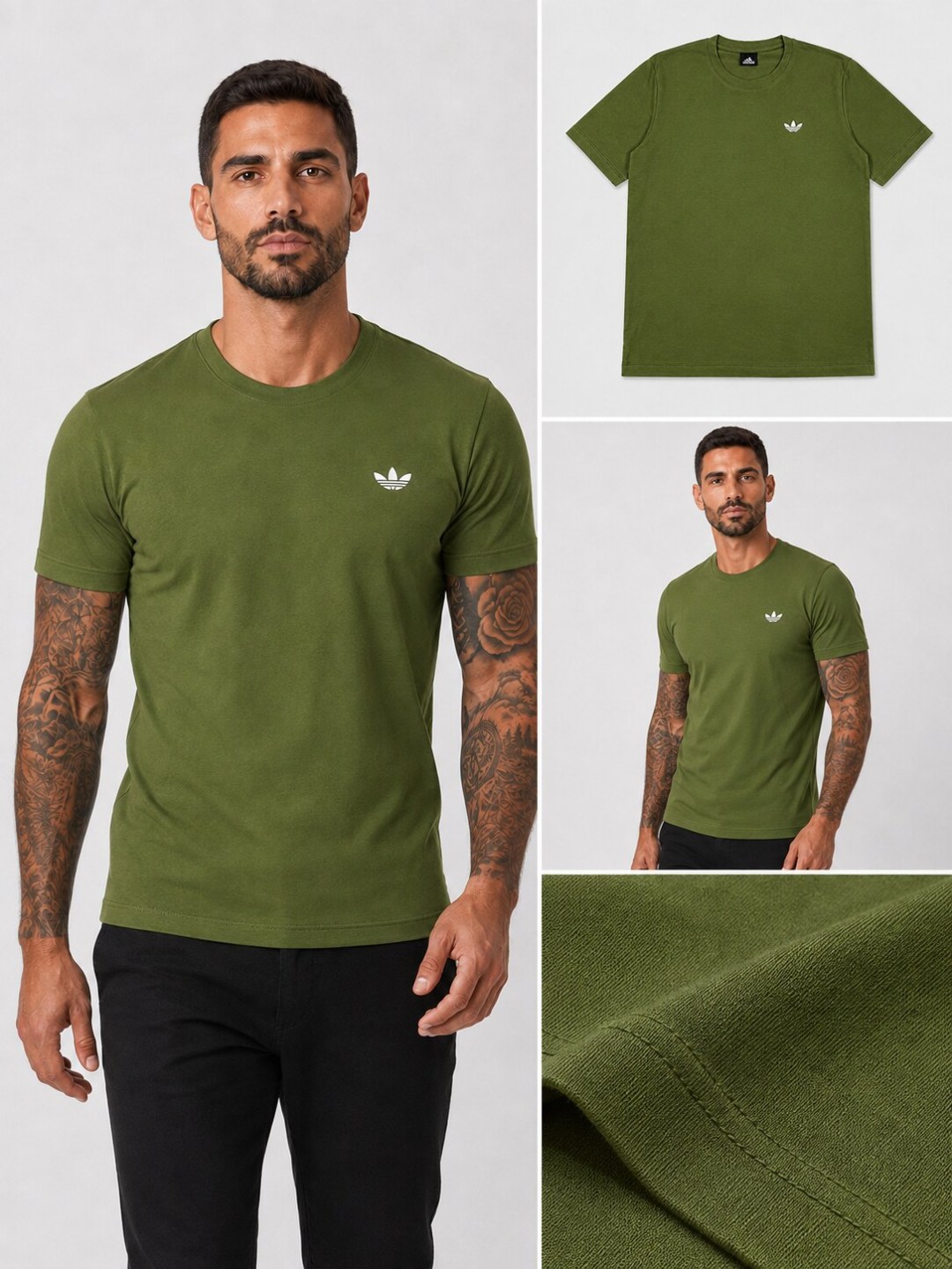 Camiseta Adidas Trefoil - Militar  — foto 3