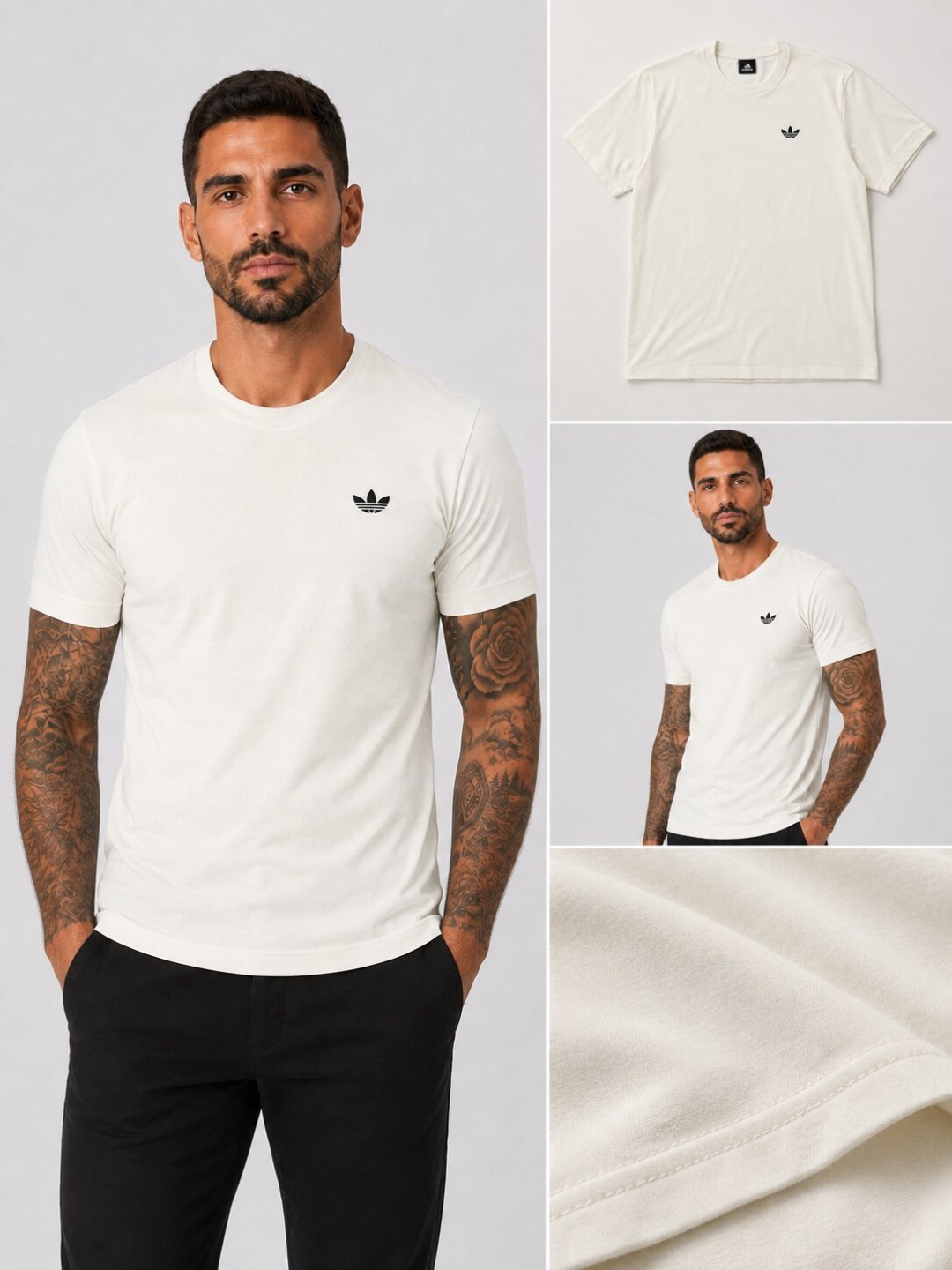 Camiseta Adidas Trefoil - Off White  — foto 3