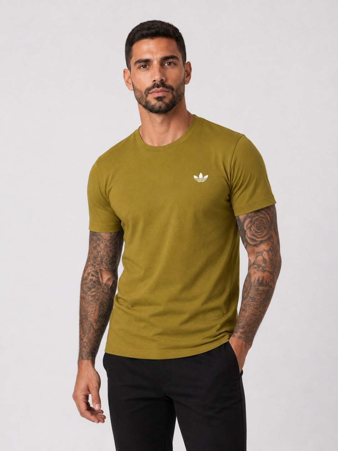 Camiseta Adidas Trefoil - Oliva — foto 2