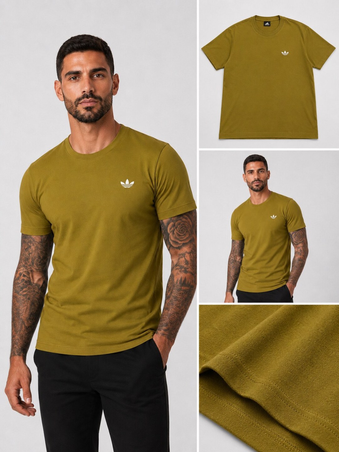 Camiseta Adidas Trefoil - Oliva — foto 3