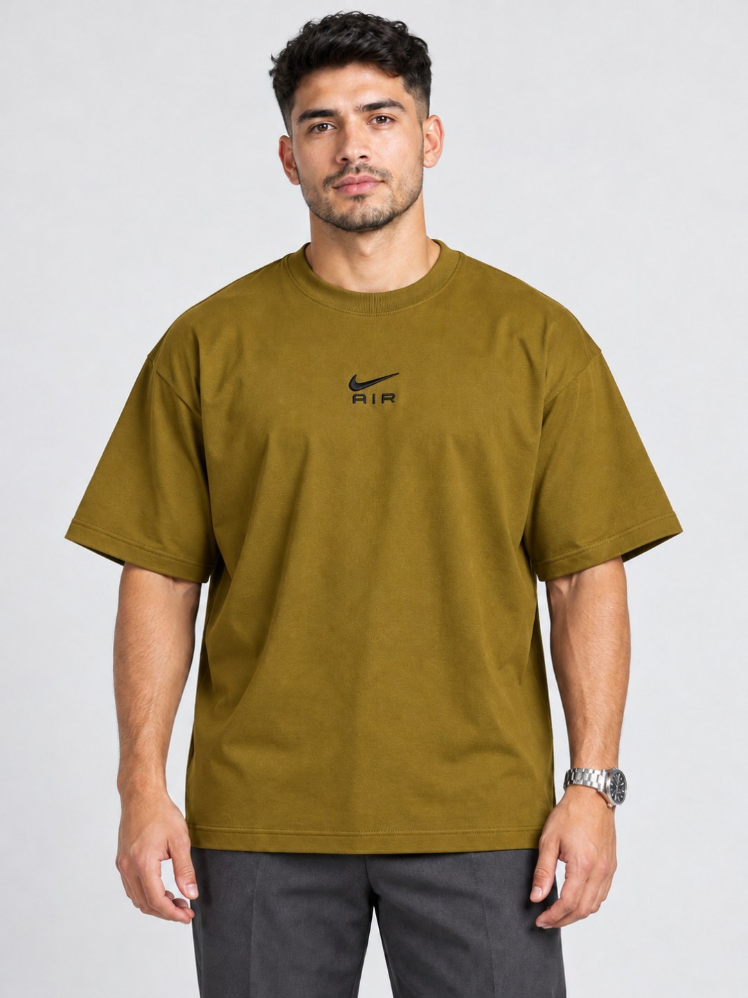Camiseta Básica Oversized Nike Air Bordada — foto 3