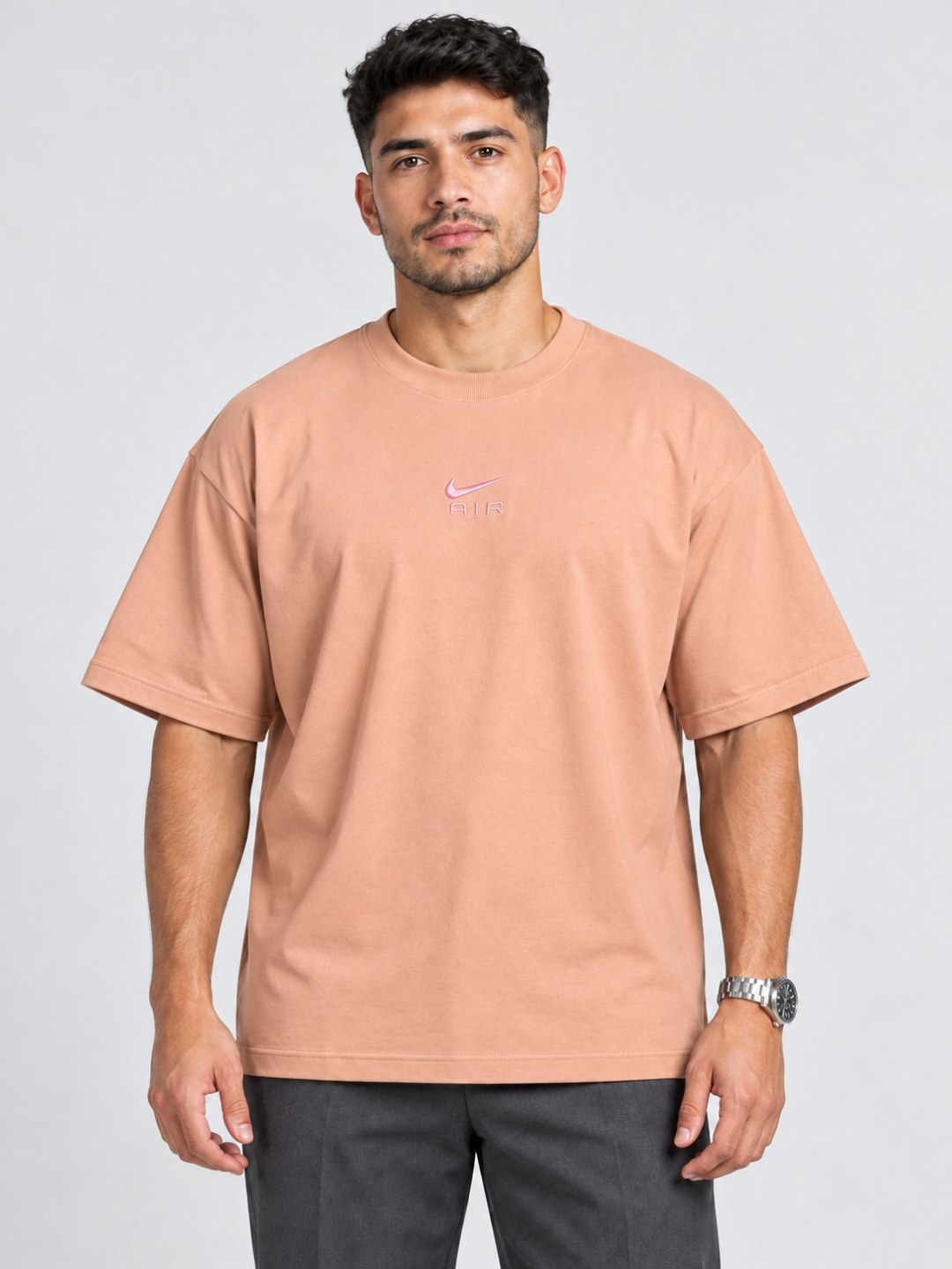 Camiseta Básica Oversized Nike Air Bordada — foto 6