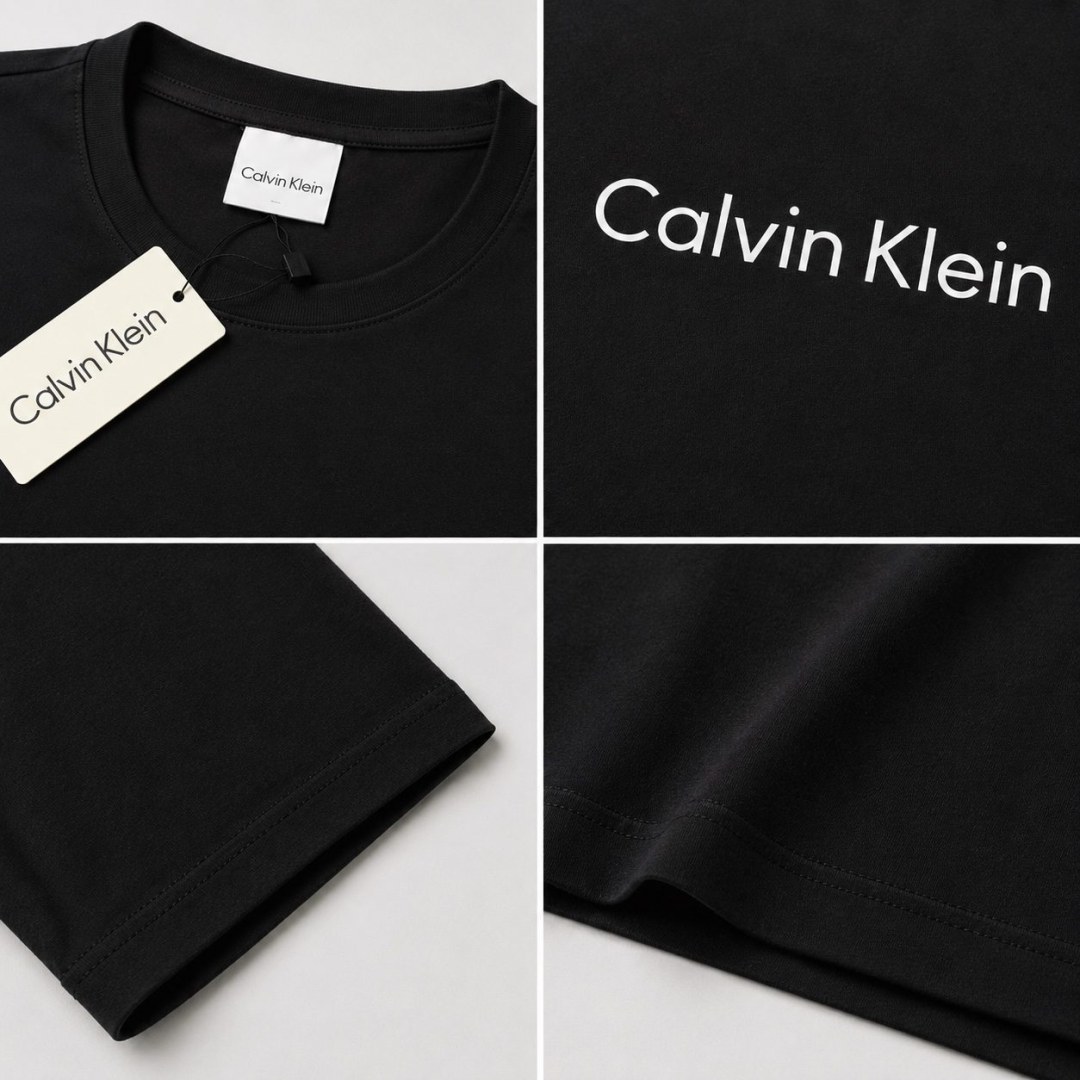 Camiseta Calvin Klein Essential Slim Fit – Preta  — foto 3