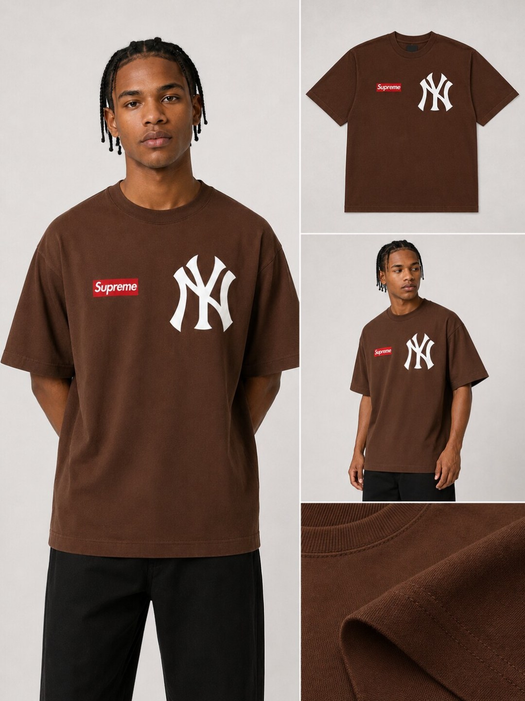Camiseta New Era NY Street - Marrom — foto 3