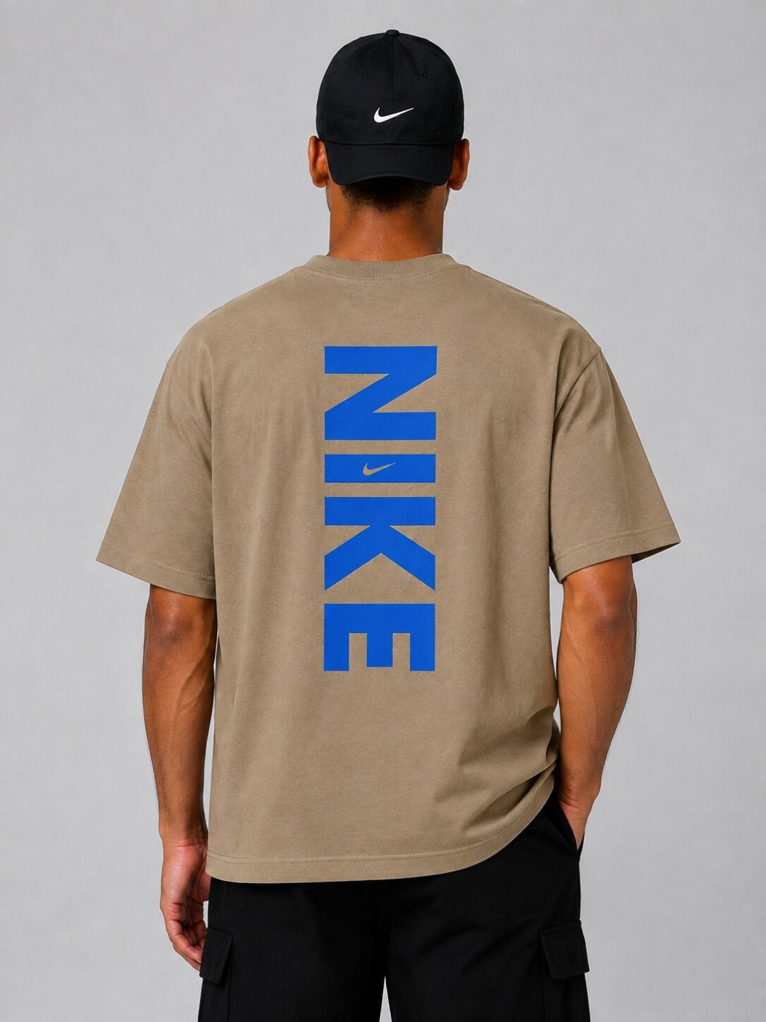 Camiseta Nike Vertical - Bege — foto 2