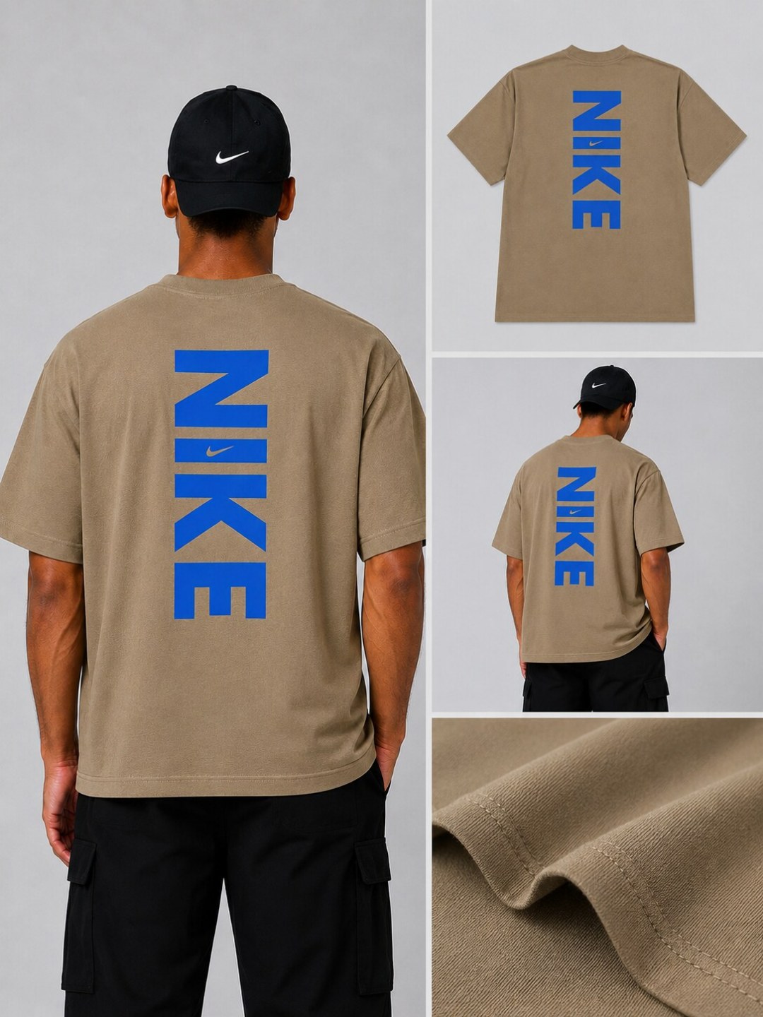 Camiseta Nike Vertical - Bege — foto 5