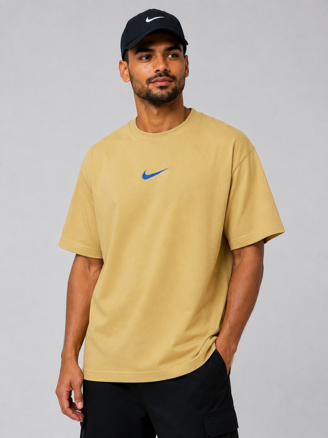 Camiseta Nike Vertical - Caqui — foto 4