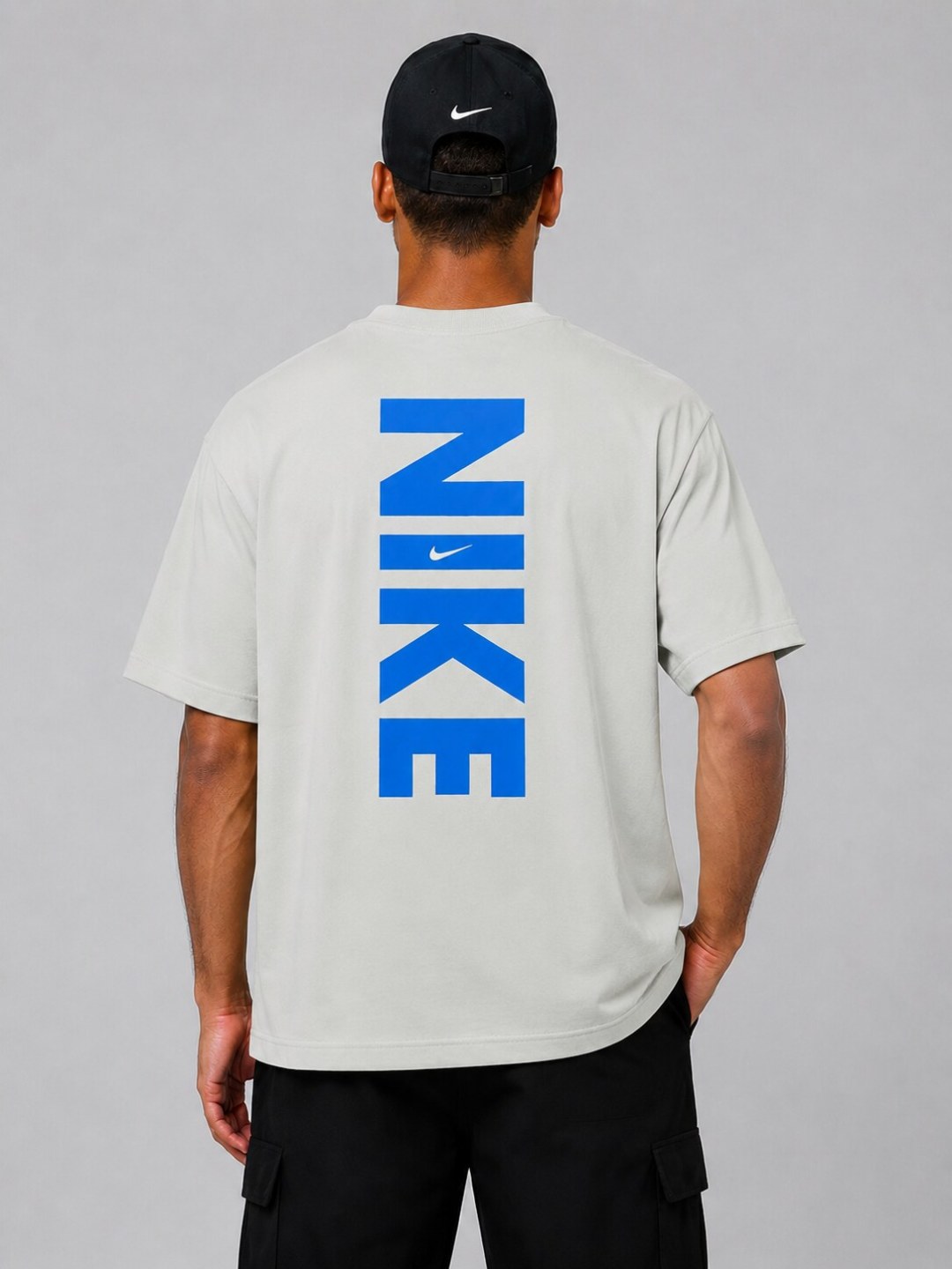 Camiseta Nike Vertical - Cinza — foto 2