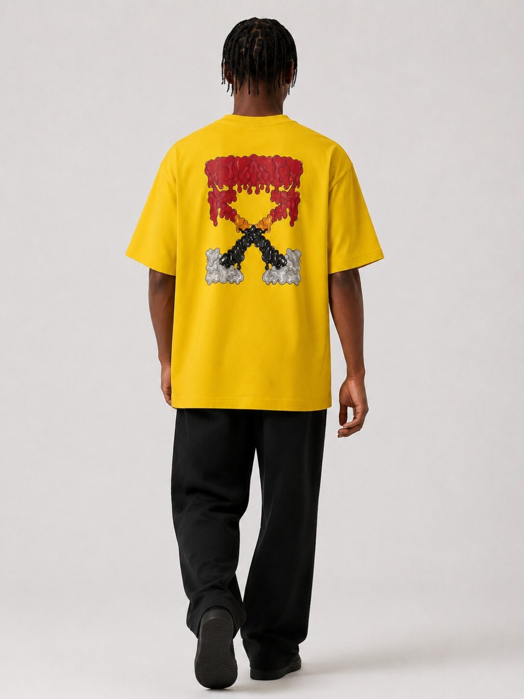 Camiseta Off-White Liquid Arrows - Amarela — foto 2