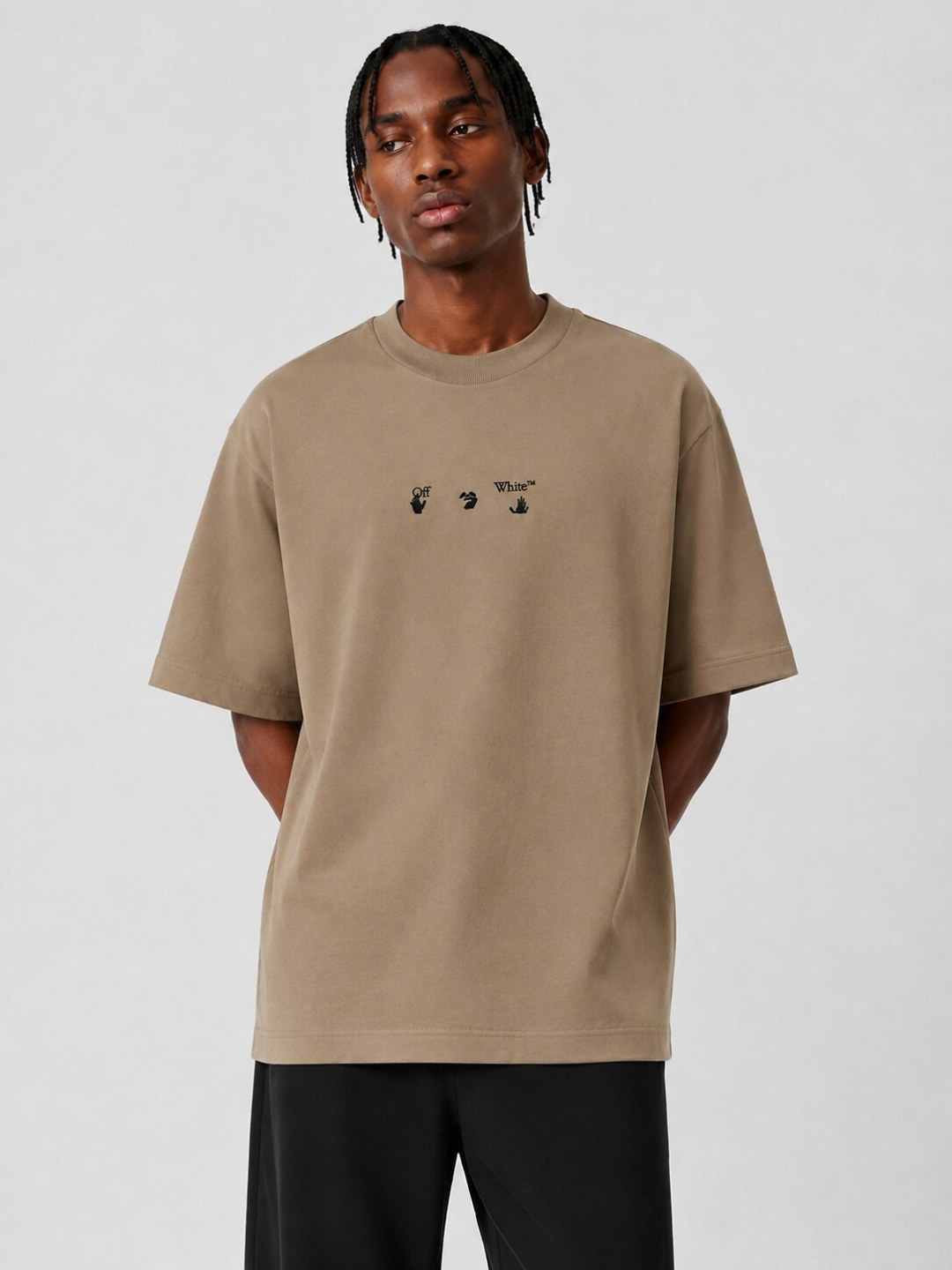 Camiseta Off-White Liquid Arrows - Bege — foto 4