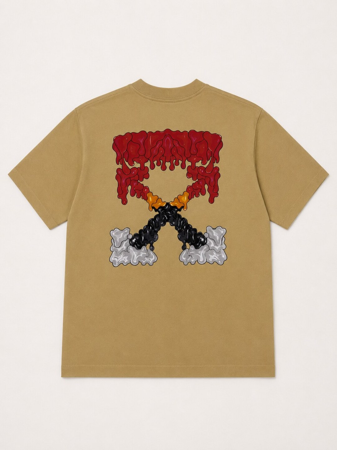 Camiseta Off-White Liquid Arrows - Caramelo