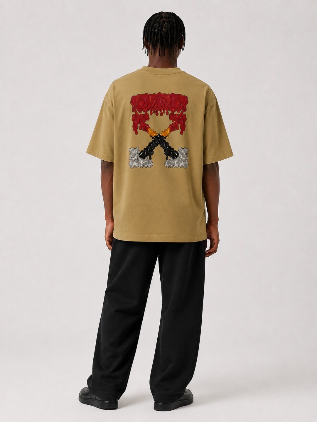 Camiseta Off-White Liquid Arrows - Caramelo — foto 2