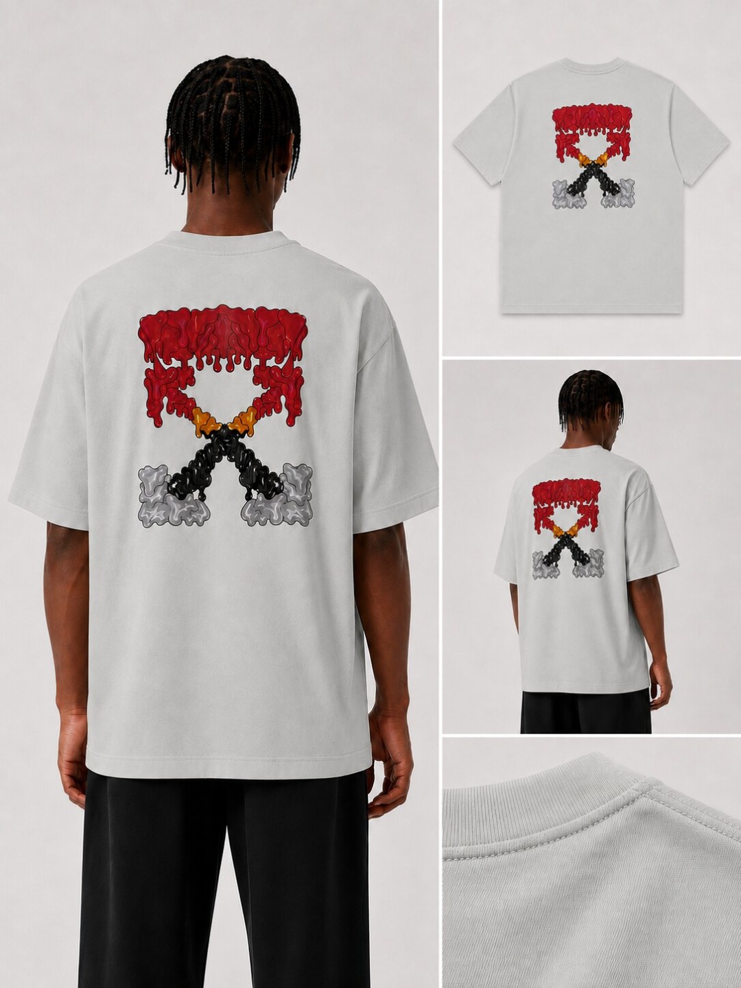 Camiseta Off-White Liquid Arrows - Cinza — foto 5