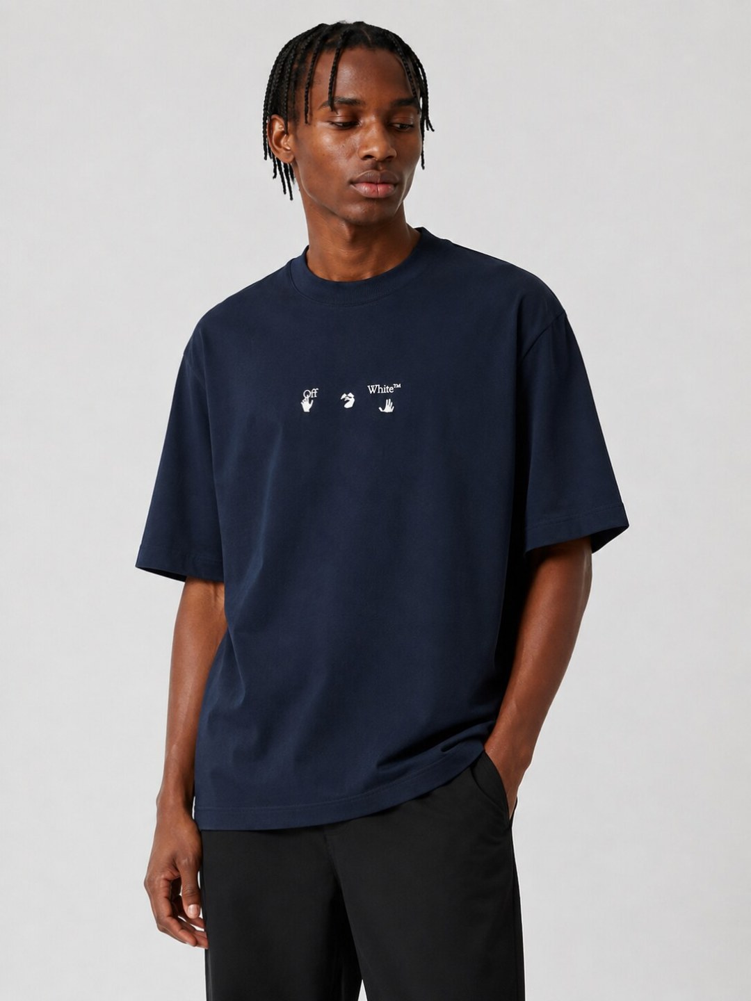 Camiseta Off-White Liquid Arrows - Marinho — foto 4