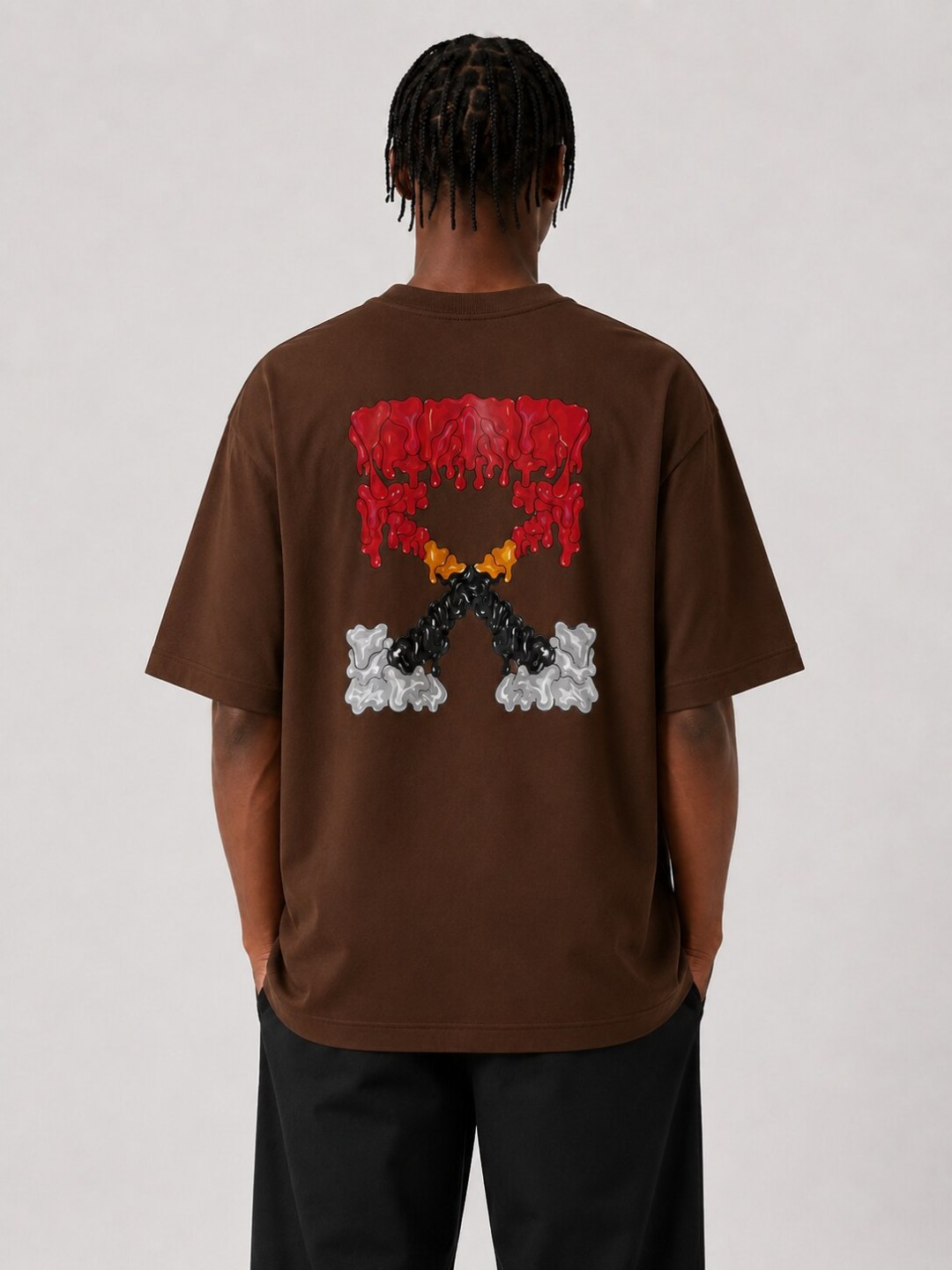 Camiseta Off-White Liquid Arrows - Marrom  — foto 2