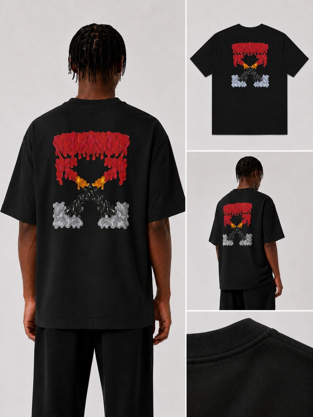 Camiseta Off-White Liquid Arrows - Preta  — foto 5