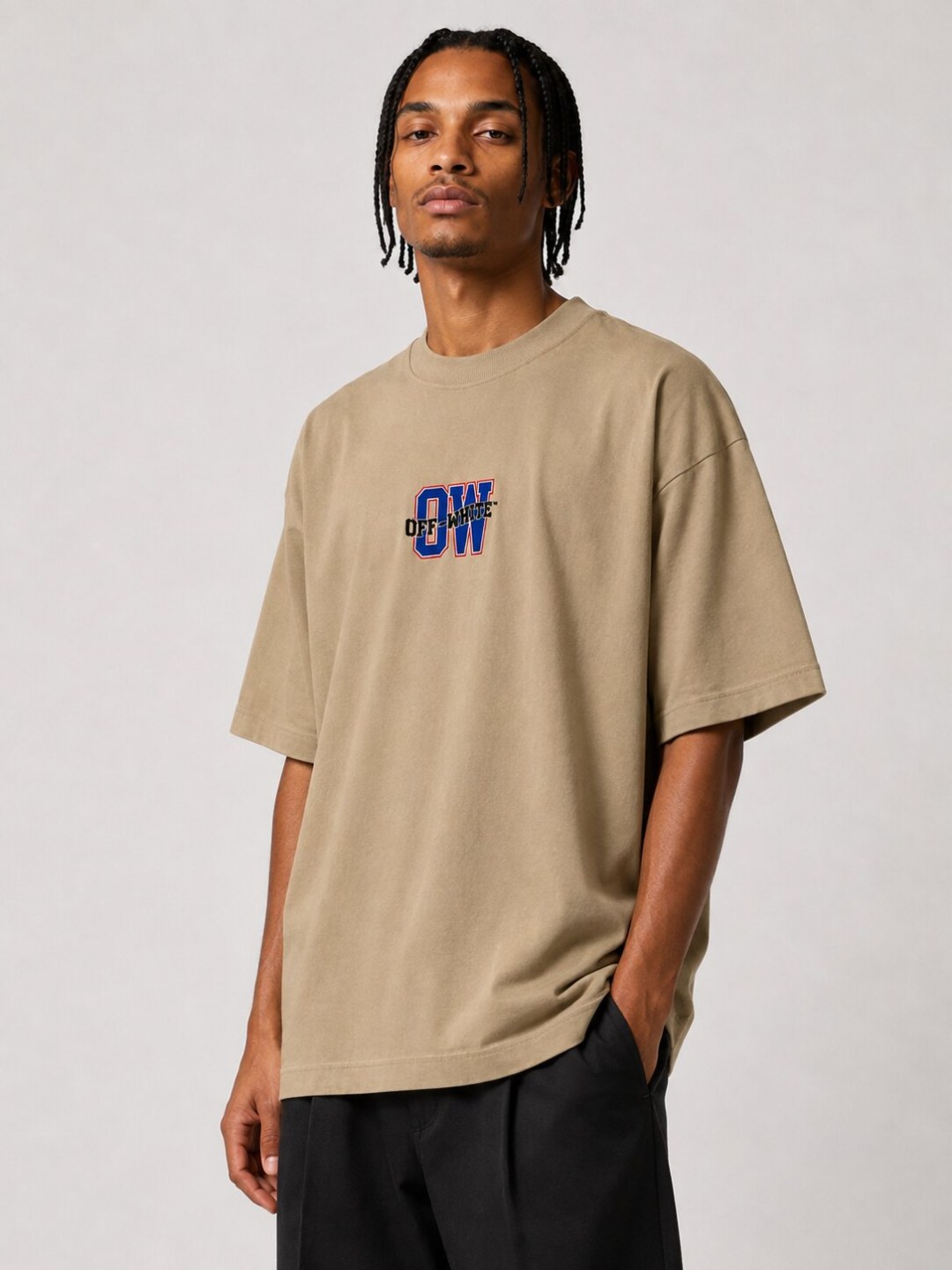 Camiseta Off-White Varsity Arrows - Bege — foto 4