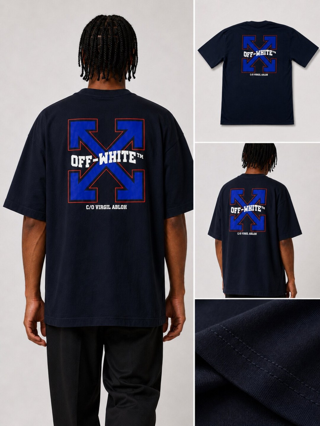 Camiseta Off-White Varsity Arrows - Marinho  — foto 5