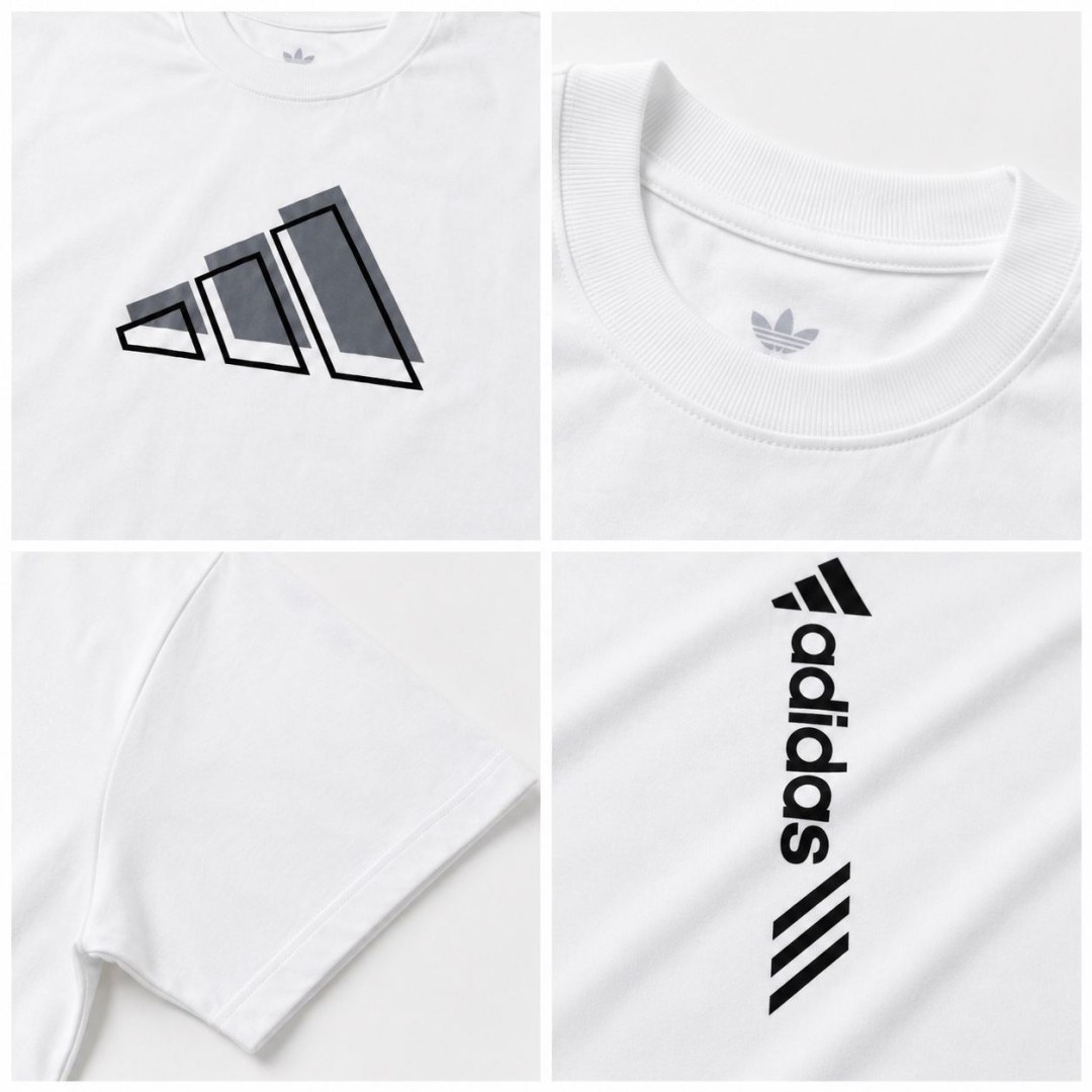 Camiseta oversized Adidas shadow line branca  — foto 5