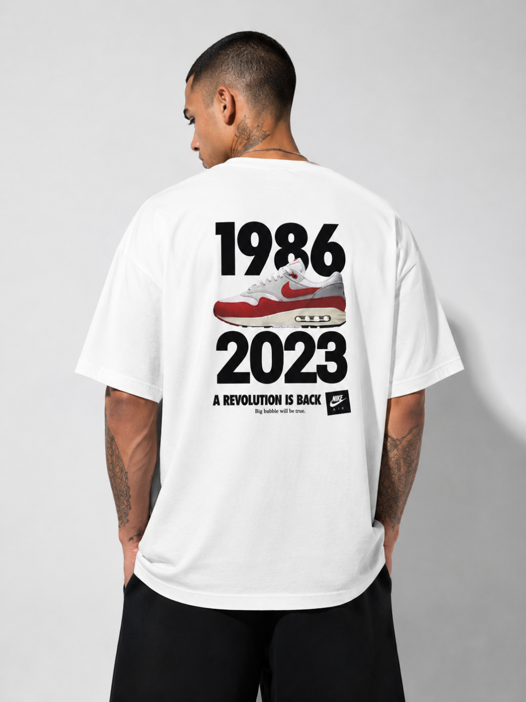 Camiseta Oversized Air Revolution 1986 Branca 