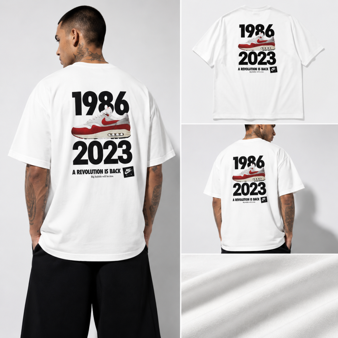 Camiseta Oversized Air Revolution 1986 Branca 