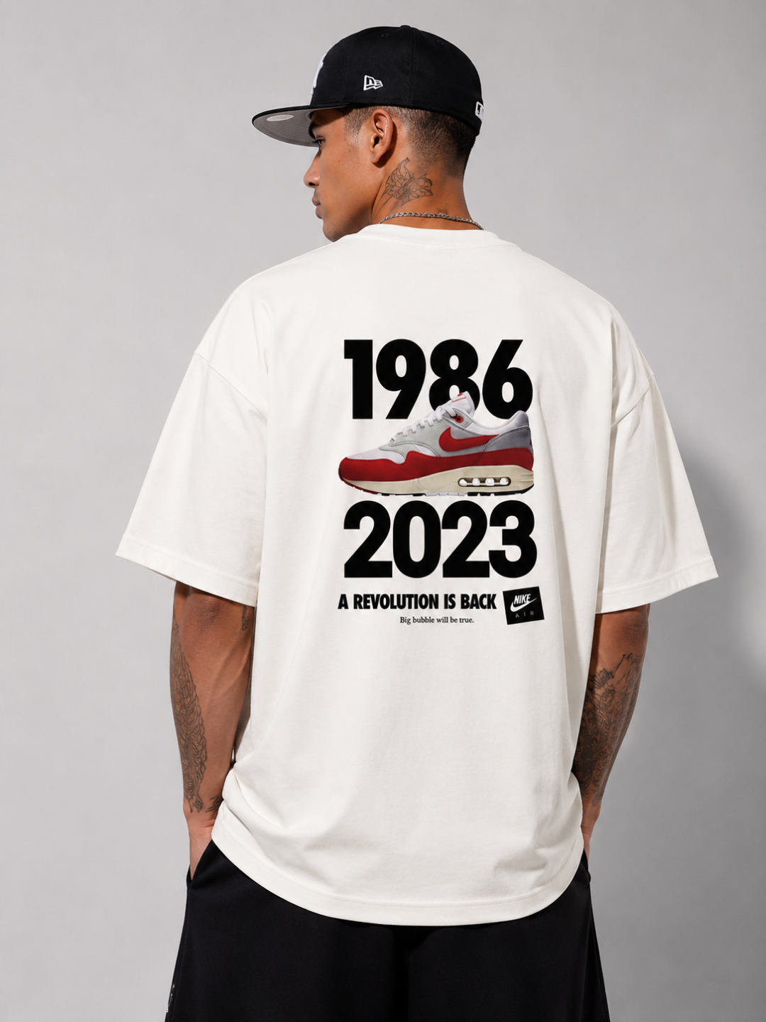 Camiseta Oversized Air Revolution 1986 Off White 