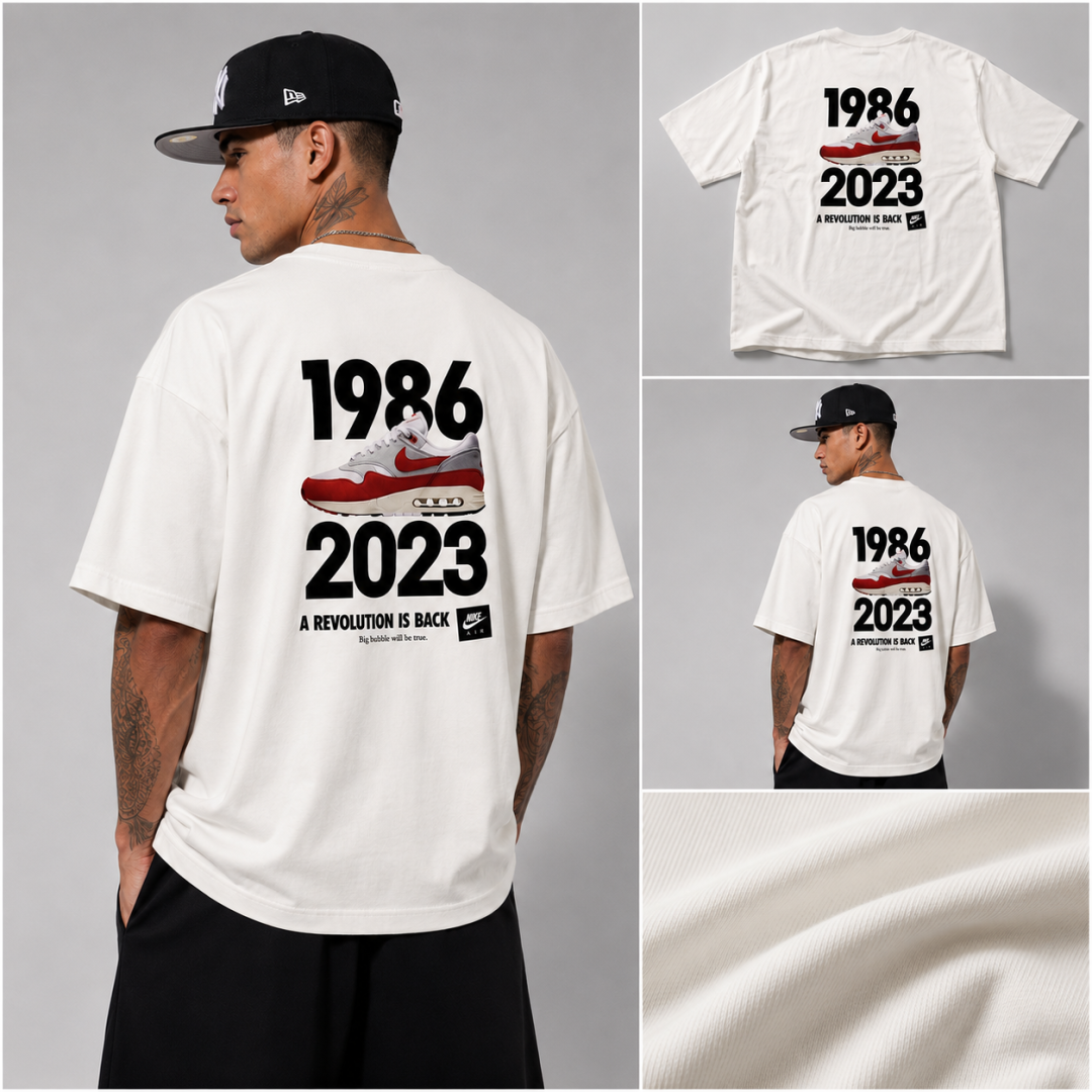 Camiseta Oversized Air Revolution 1986 Off White 