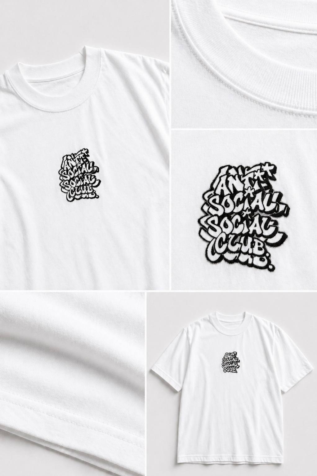 Camiseta oversized anti social clb branca  — foto 5