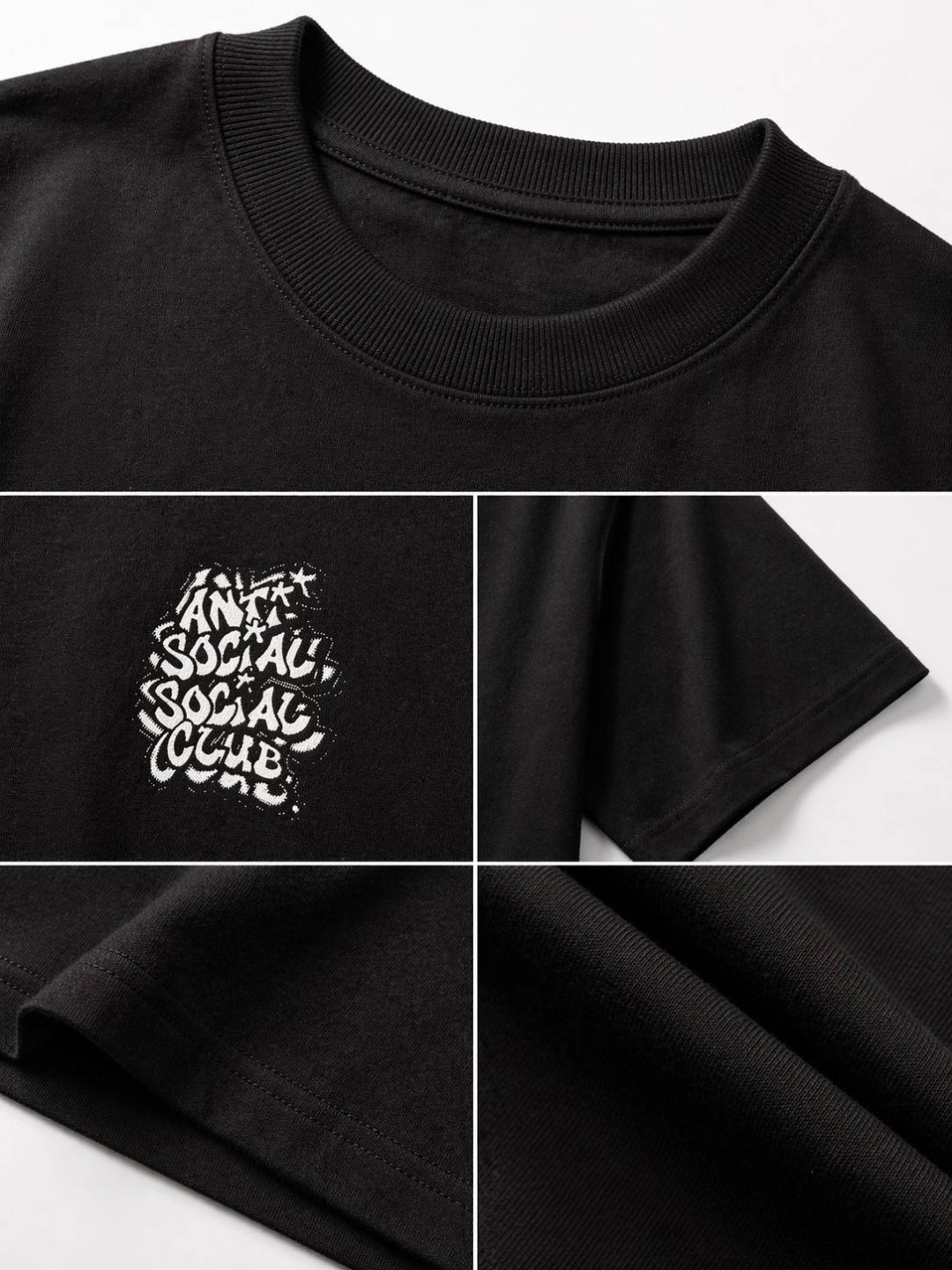 Camiseta oversized anti social clb preta  — foto 5