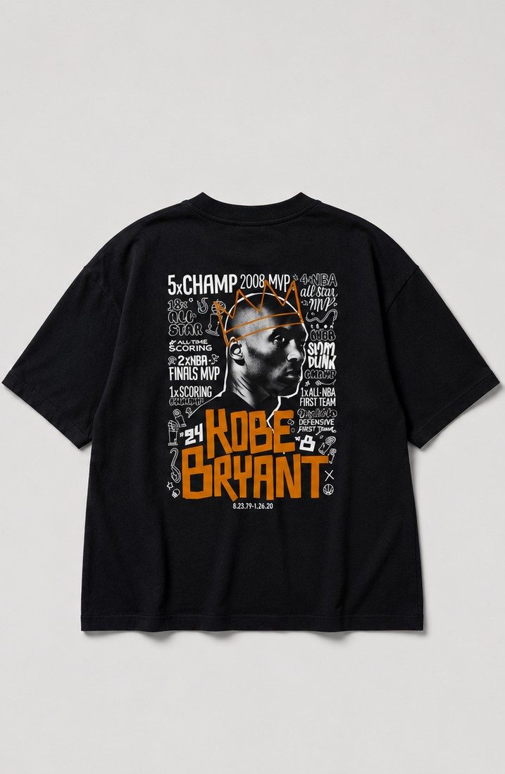Camiseta Oversized  Black Mamba Legacy preta 