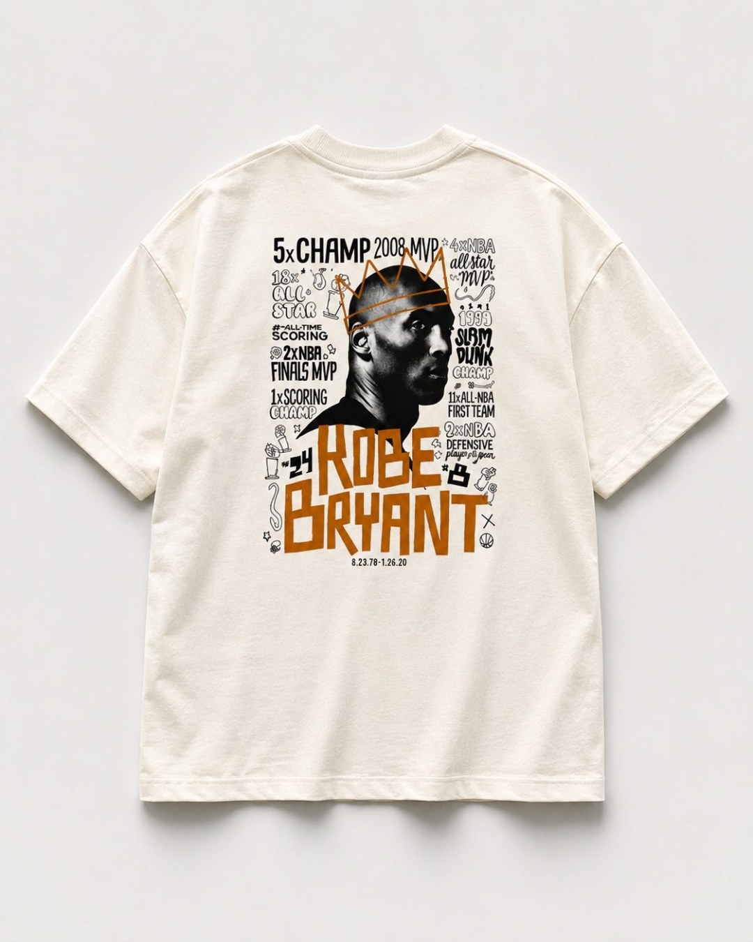 Camiseta Oversized Black Mamba Legacy off white 