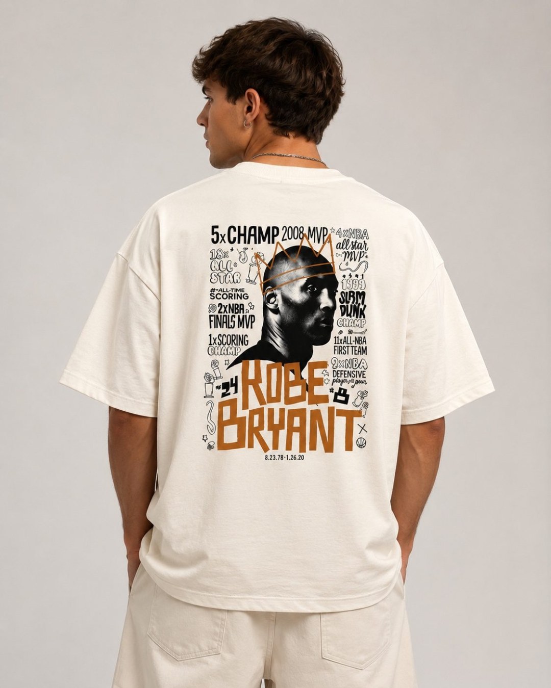 Camiseta Oversized Black Mamba Legacy off white  — foto 2