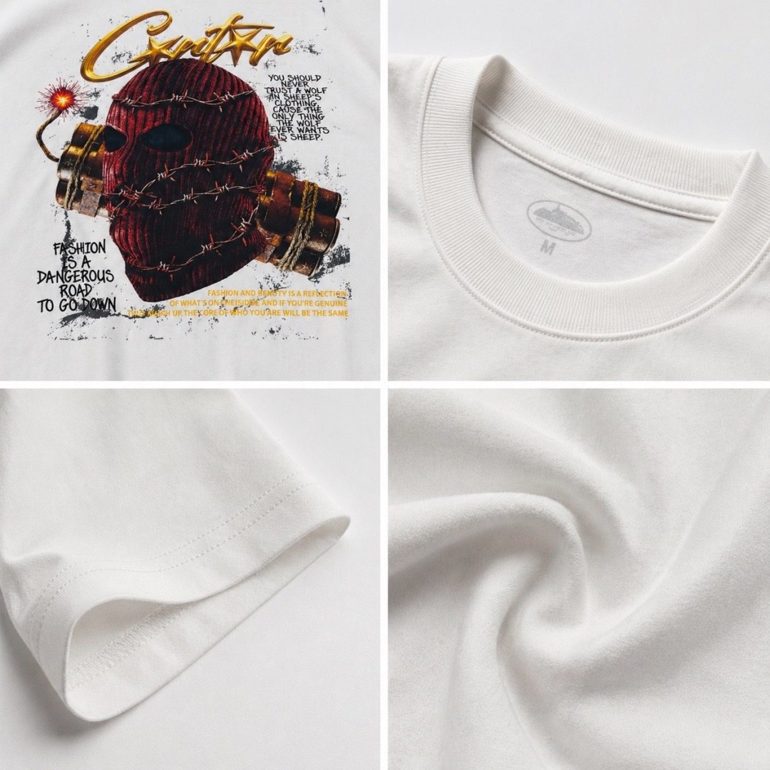 Camiseta oversized Corteiz bomb off white  — foto 4