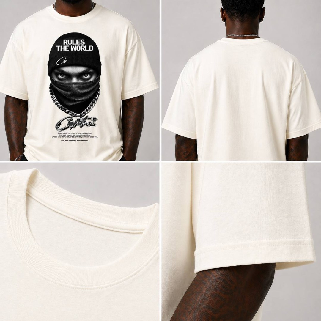 Camiseta oversized Corteiz chain off white  — foto 4