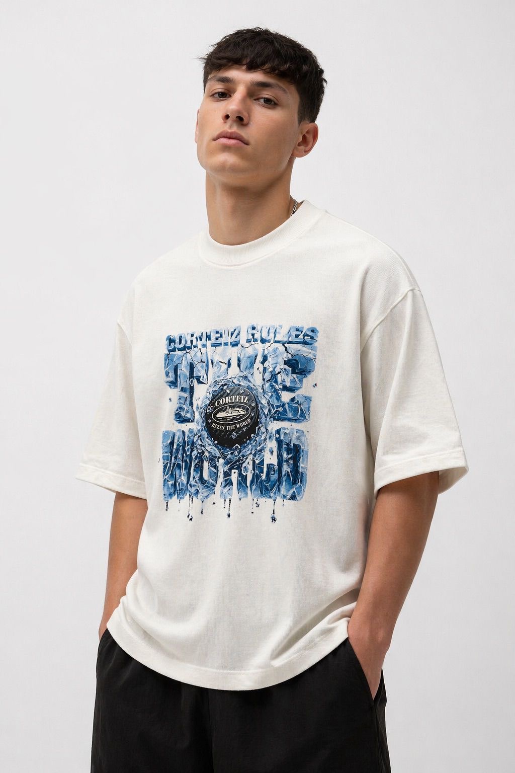 Camiseta oversized Corteiz ice off white  — foto 2