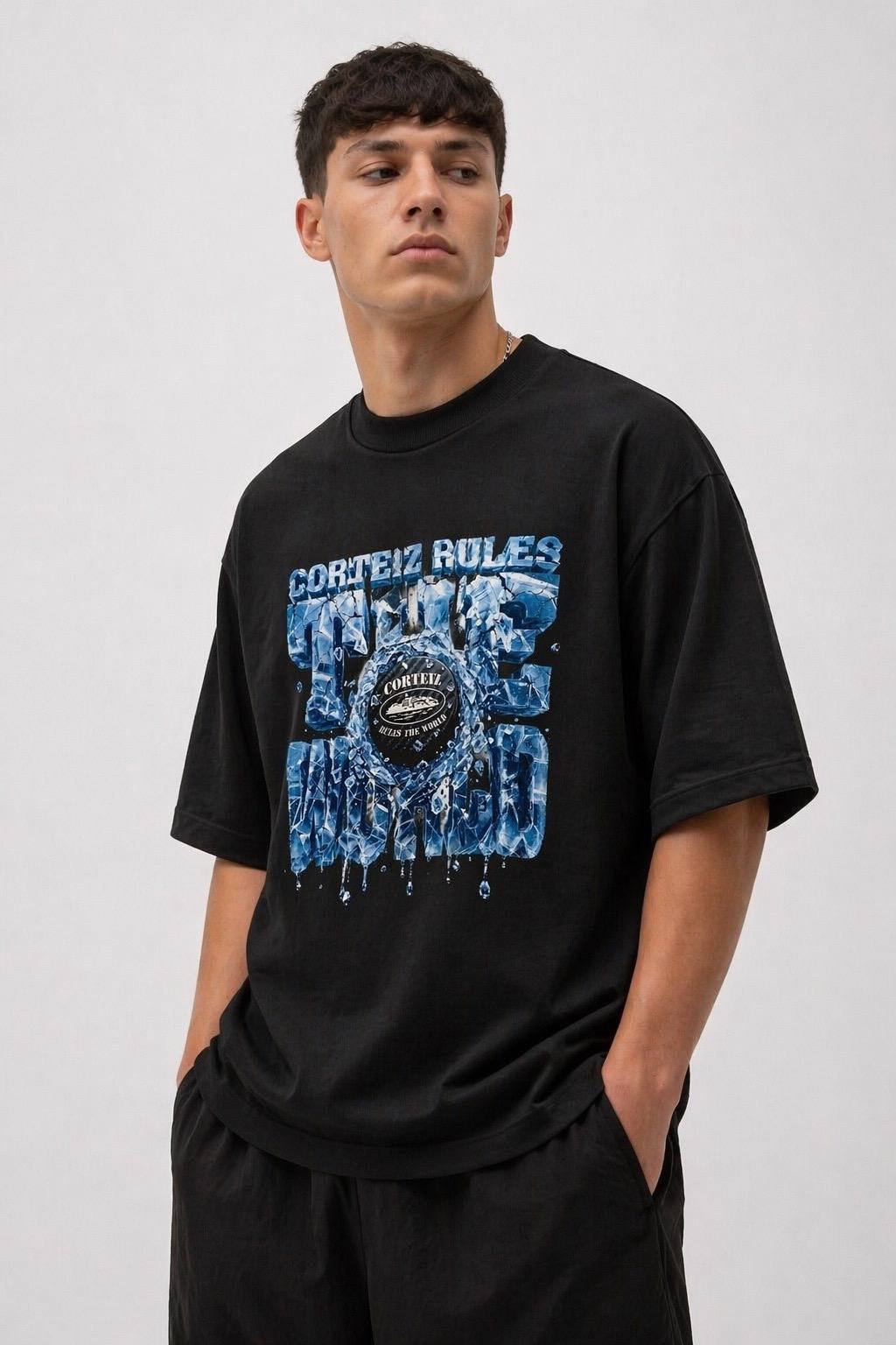 Camiseta oversized Corteiz ice preta  — foto 2