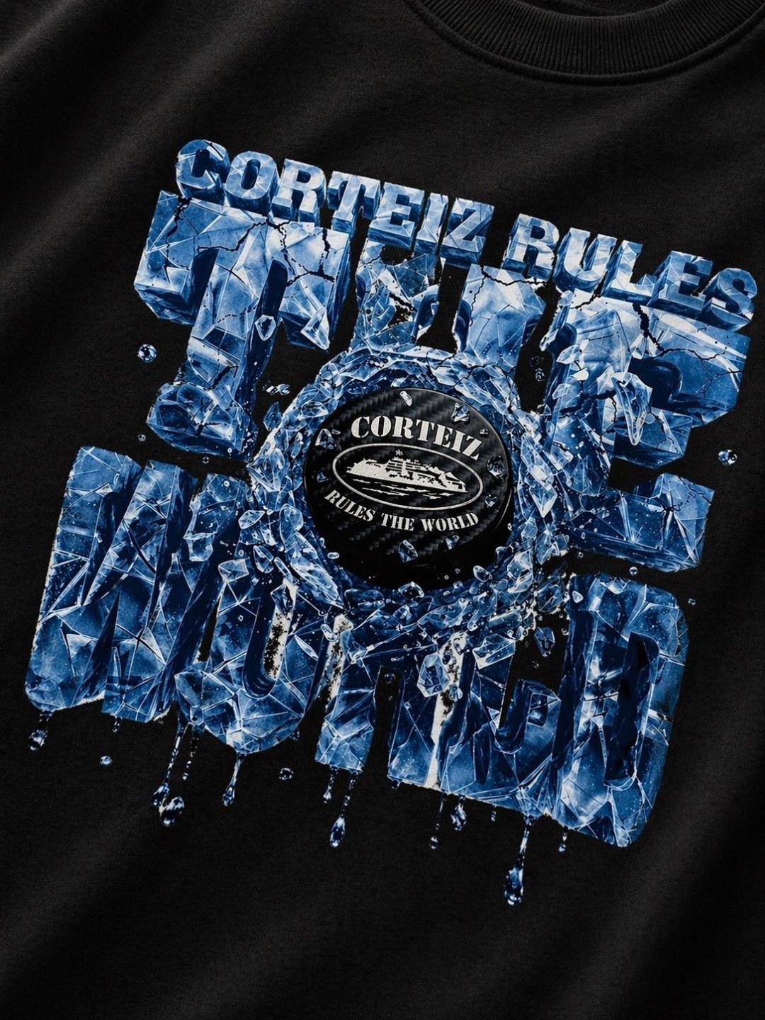 Camiseta oversized Corteiz ice preta  — foto 3
