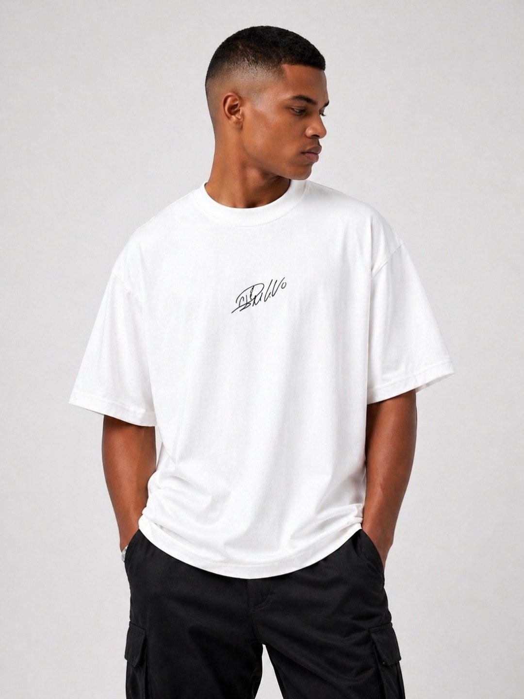 Camiseta oversized CR7 branca  — foto 4
